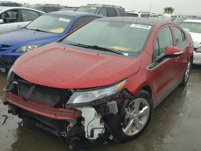 1G1RD6E49BU102184 - 2011 CHEVROLET VOLT RED photo 2