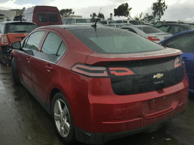 1G1RD6E49BU102184 - 2011 CHEVROLET VOLT RED photo 3