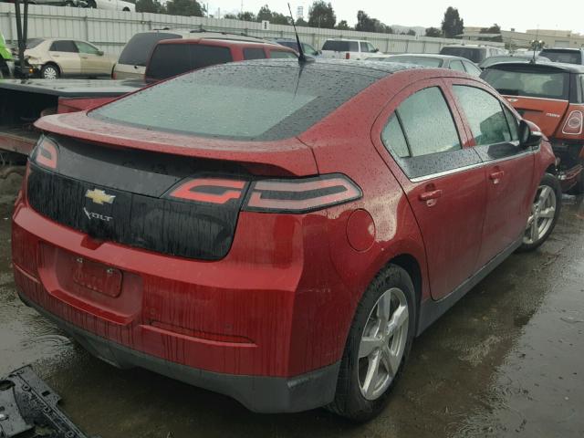 1G1RD6E49BU102184 - 2011 CHEVROLET VOLT RED photo 4