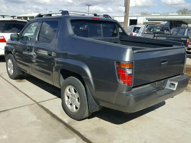 2HJYK16298H517022 - 2008 HONDA RIDGELINE CHARCOAL photo 3