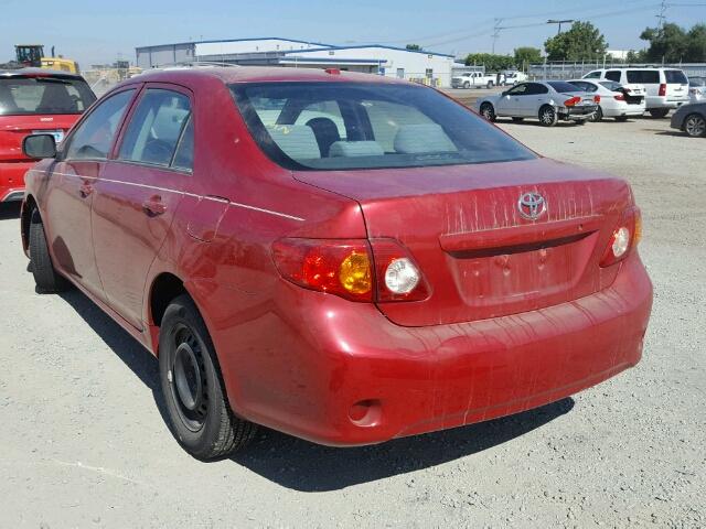 1NXBU4EE7AZ303999 - 2010 TOYOTA COROLLA/S/ RED photo 3