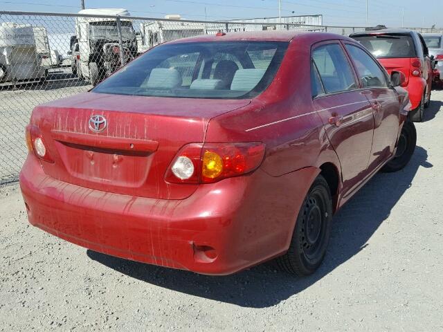 1NXBU4EE7AZ303999 - 2010 TOYOTA COROLLA/S/ RED photo 4