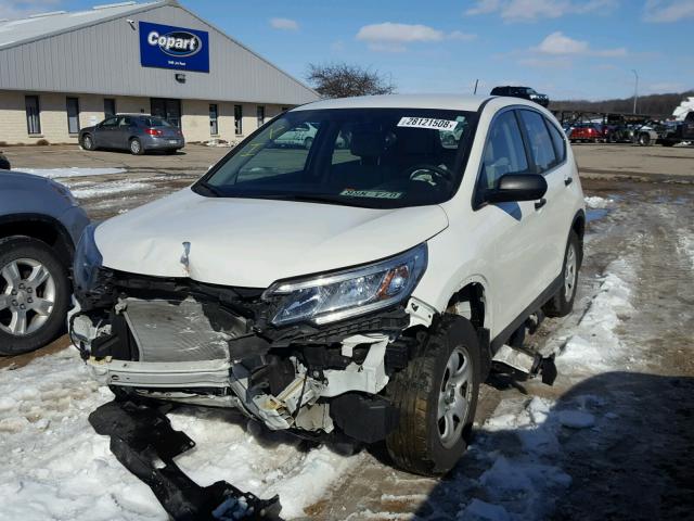 5J6RM4H36FL049318 - 2015 HONDA CR-V LX WHITE photo 2