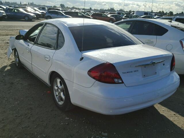 1FAFP55262G275689 - 2002 FORD TAURUS SES WHITE photo 3