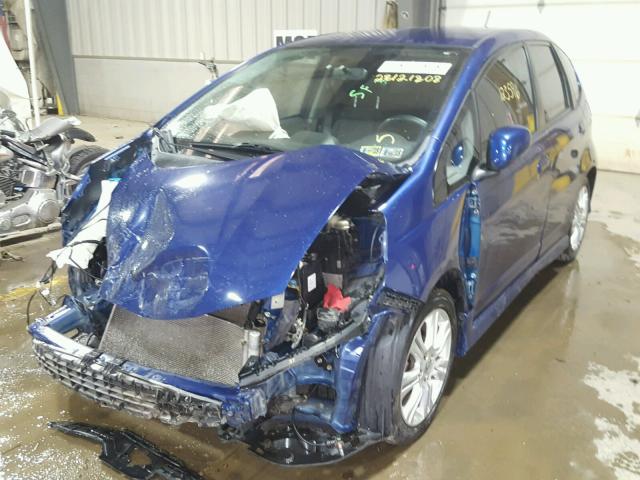 JHMGE88439S073952 - 2009 HONDA FIT SPORT BLUE photo 2