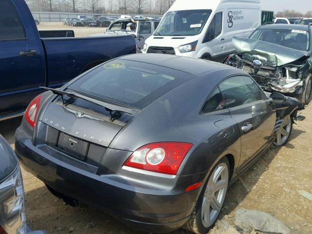 1C3AN69L24X014229 - 2004 CHRYSLER CROSSFIRE GRAY photo 4