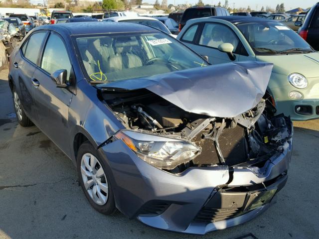 2T1BURHE6EC008201 - 2014 TOYOTA COROLLA L GRAY photo 1