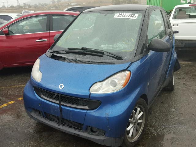 WMEEJ31X79K300914 - 2009 SMART FORTWO PUR BLUE photo 2