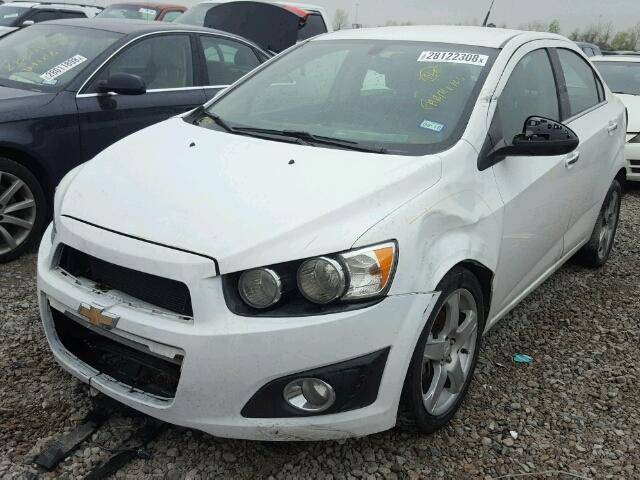 1G1JE5SB6E4231155 - 2014 CHEVROLET SONIC LTZ WHITE photo 2