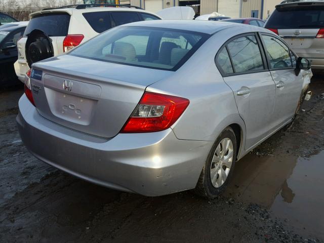 2HGFB2F59CH593927 - 2012 HONDA CIVIC LX SILVER photo 4