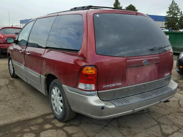 2FMDA58433BB34163 - 2003 FORD WINDSTAR L RED photo 3