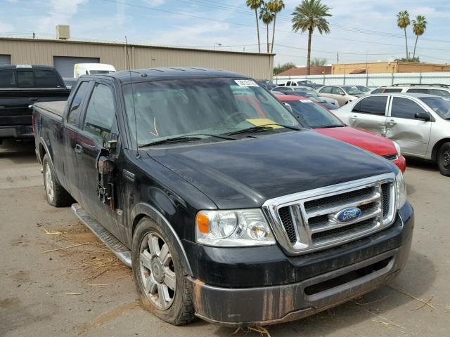 1FTPX12V08KD42945 - 2008 FORD F150 BLACK photo 1