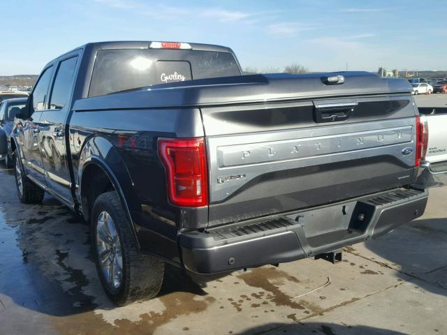 1FTEW1EF2FFB97170 - 2015 FORD F150 SUPER GRAY photo 3