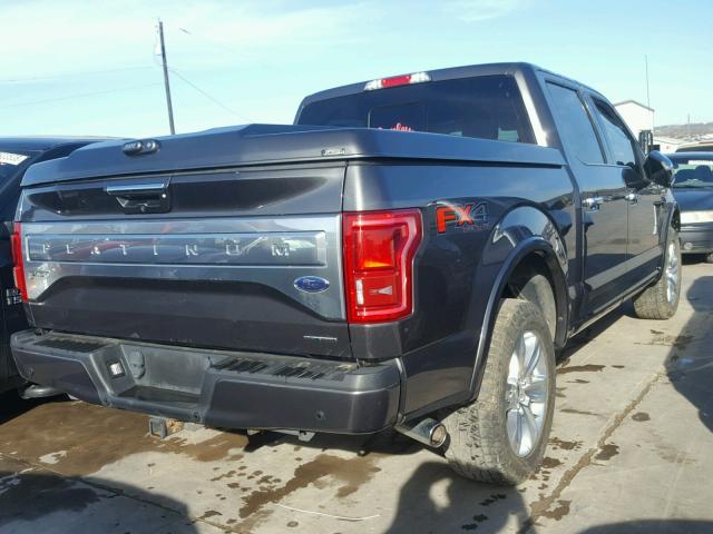 1FTEW1EF2FFB97170 - 2015 FORD F150 SUPER GRAY photo 4