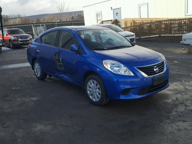 3N1CN7AP3EL821125 - 2014 NISSAN VERSA SV BLUE photo 1