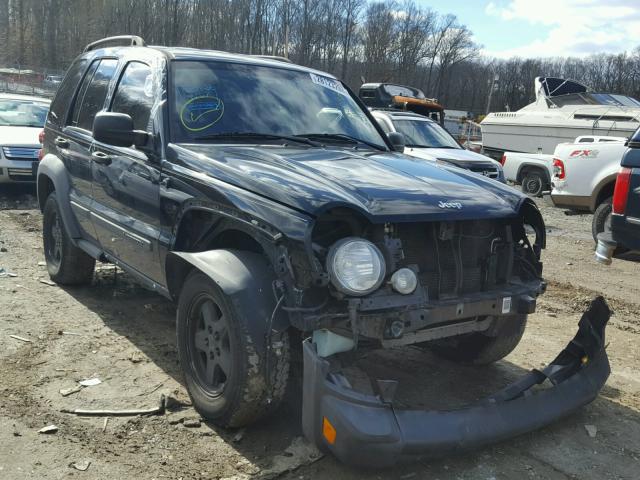 1J4GL48K87W570977 - 2007 JEEP LIBERTY SP BLACK photo 1