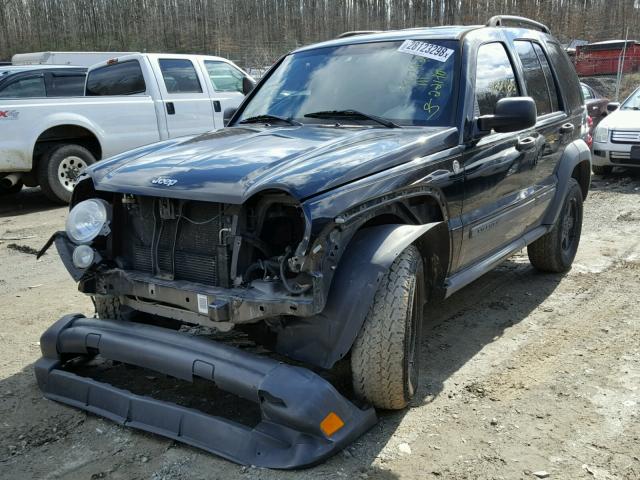 1J4GL48K87W570977 - 2007 JEEP LIBERTY SP BLACK photo 2