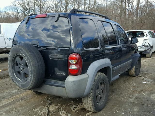 1J4GL48K87W570977 - 2007 JEEP LIBERTY SP BLACK photo 4