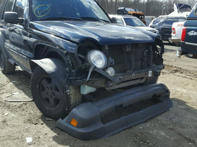 1J4GL48K87W570977 - 2007 JEEP LIBERTY SP BLACK photo 9