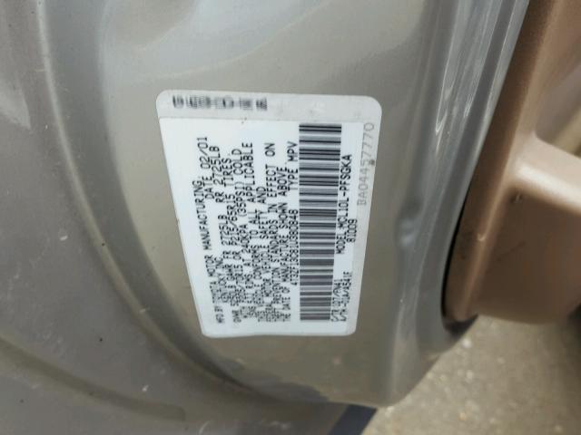 4T3ZF13C81U380848 - 2001 TOYOTA SIENNA LE SILVER photo 10