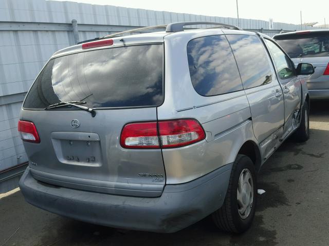 4T3ZF13C81U380848 - 2001 TOYOTA SIENNA LE SILVER photo 4