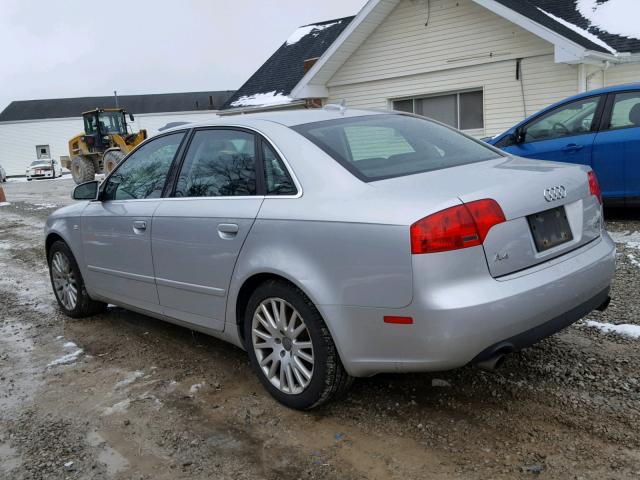 WAUDF78E06A172182 - 2006 AUDI A4 2.0T QU SILVER photo 3