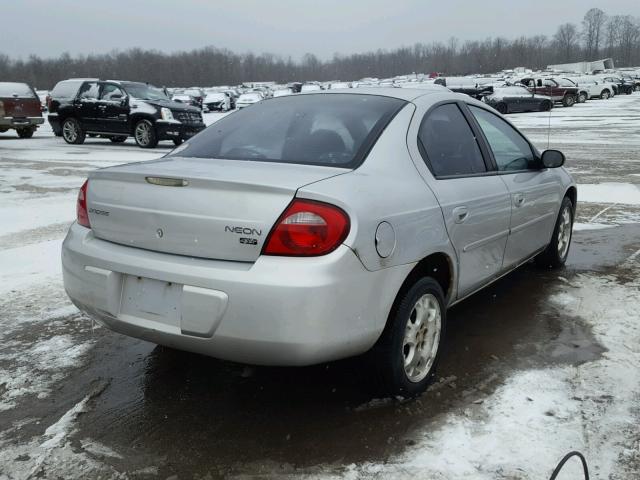 1B3ES56C93D218306 - 2003 DODGE NEON SXT SILVER photo 4