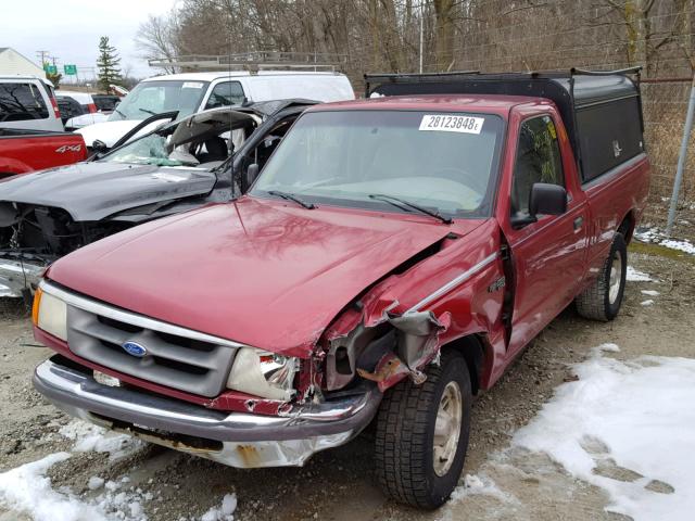 1FTCR10A8STA41978 - 1995 FORD RANGER RED photo 2