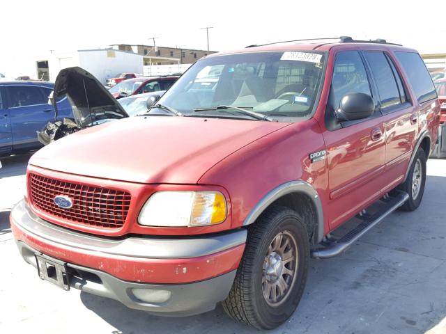 1FMEU15W21LB12873 - 2001 FORD EXPEDITION RED photo 2