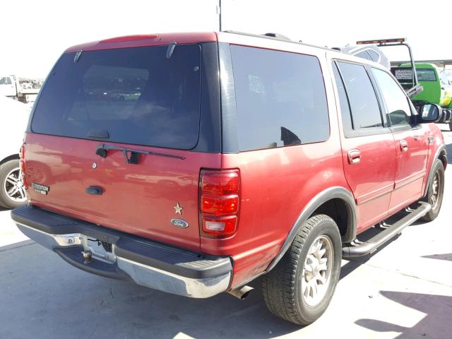 1FMEU15W21LB12873 - 2001 FORD EXPEDITION RED photo 4