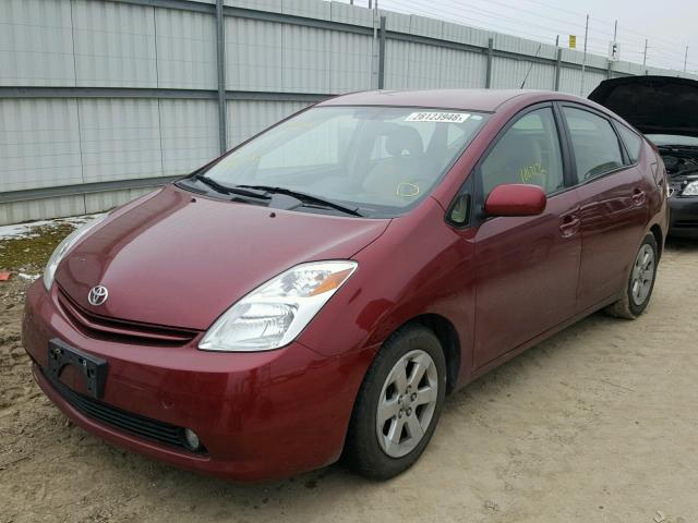 JTDKB20U353038216 - 2005 TOYOTA PRIUS RED photo 2