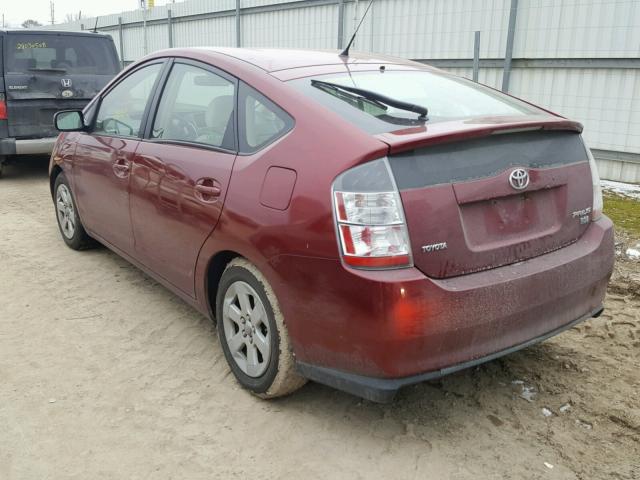 JTDKB20U353038216 - 2005 TOYOTA PRIUS RED photo 3