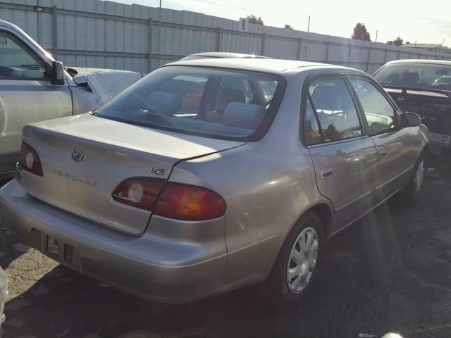 1NXBR12E81Z422634 - 2001 TOYOTA COROLLA CE BEIGE photo 4