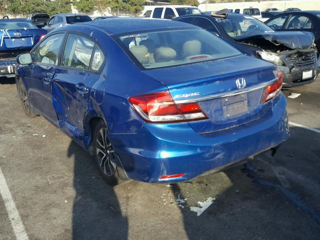 19XFB2F81FE205453 - 2015 HONDA CIVIC EX BLUE photo 3