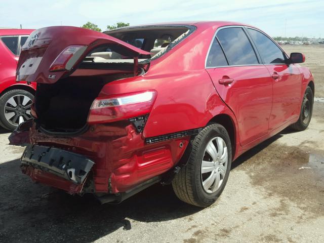 4T1BE46K98U258026 - 2008 TOYOTA CAMRY CE RED photo 4