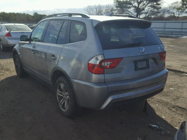 WBXPA93406WD28822 - 2006 BMW X3 3.0I GRAY photo 3