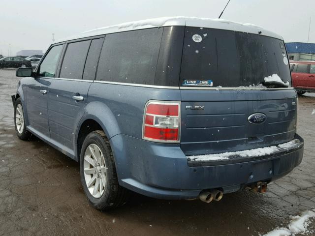 2FMHK6CC3ABB30338 - 2010 FORD FLEX SEL BLUE photo 3