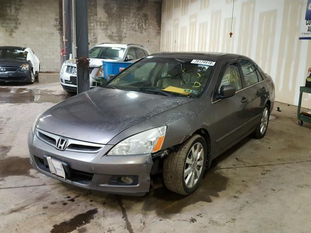 1HGCM66597A019207 - 2007 HONDA ACCORD EX GRAY photo 2