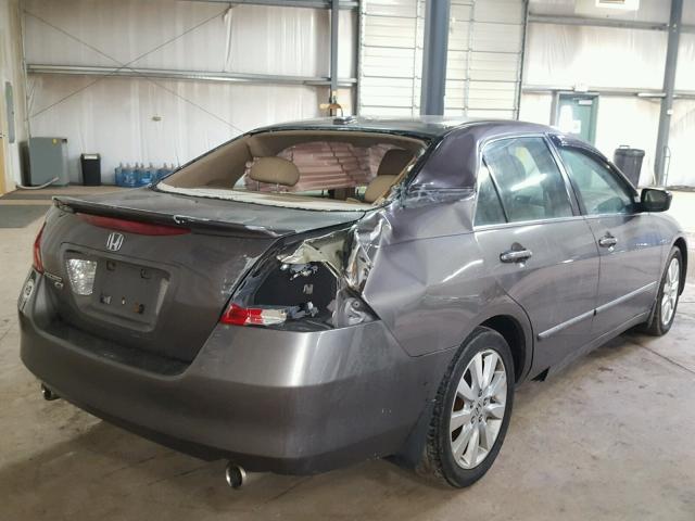 1HGCM66597A019207 - 2007 HONDA ACCORD EX GRAY photo 4