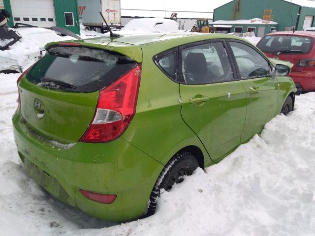 KMHCT5AE9CU038573 - 2012 HYUNDAI ACCENT GLS GREEN photo 4