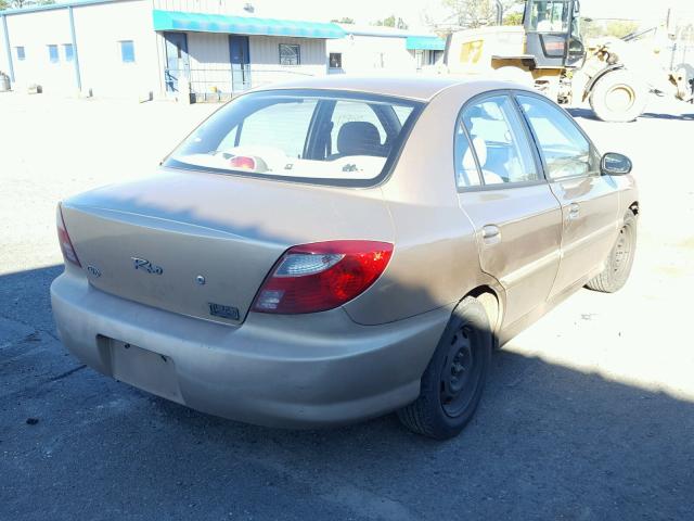 KNADC123226191391 - 2002 KIA RIO GOLD photo 4