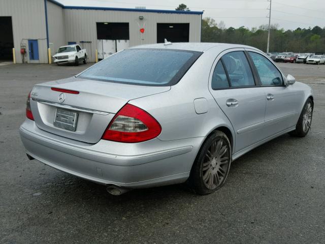 WDBUF56X28B257175 - 2008 MERCEDES-BENZ E 350 SILVER photo 4