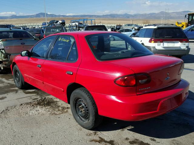 1G1JC524827427647 - 2002 CHEVROLET CAVALIER B RED photo 3