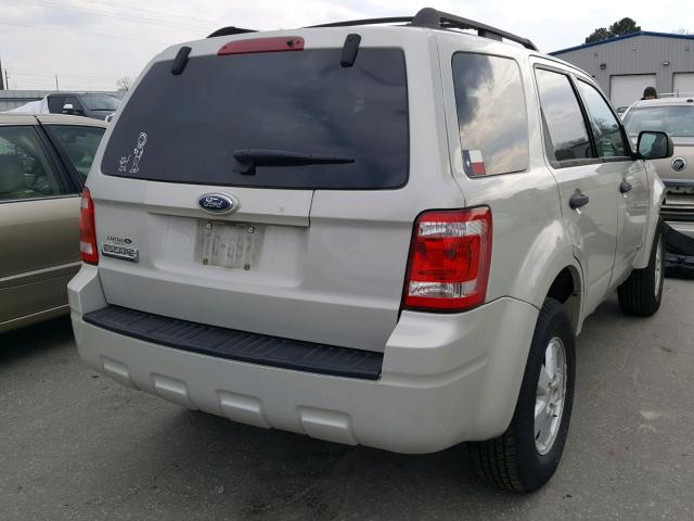 1FMCU03Z68KB52761 - 2008 FORD ESCAPE XLT BEIGE photo 4