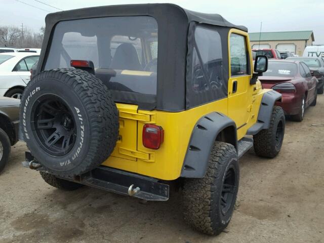 1J4FA49S2YP769440 - 2000 JEEP WRANGLER / YELLOW photo 4