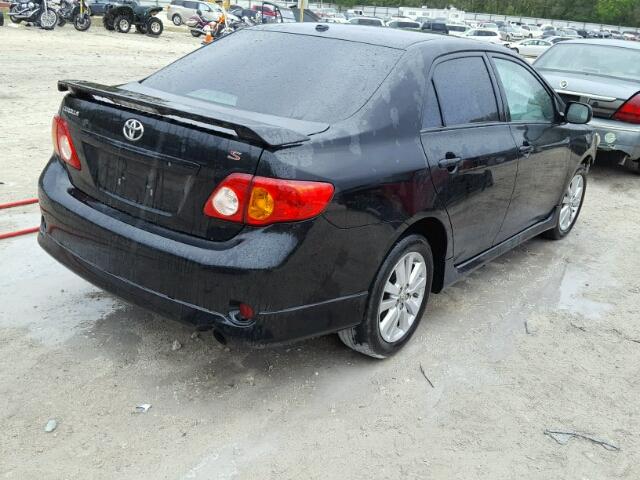 2T1BU4EE6AC505895 - 2010 TOYOTA COROLLA BA BLACK photo 4