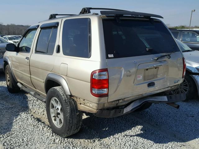 JN8DR09Y71W609251 - 2001 NISSAN PATHFINDER GOLD photo 3