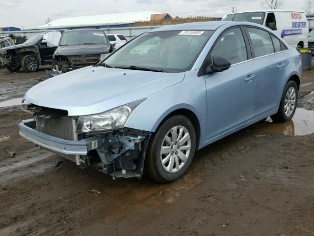 1G1PC5SH3B7150032 - 2011 CHEVROLET CRUZE LS BLUE photo 2