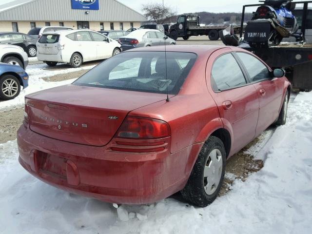 1B3EL46X45N696480 - 2005 DODGE STRATUS SX RED photo 4