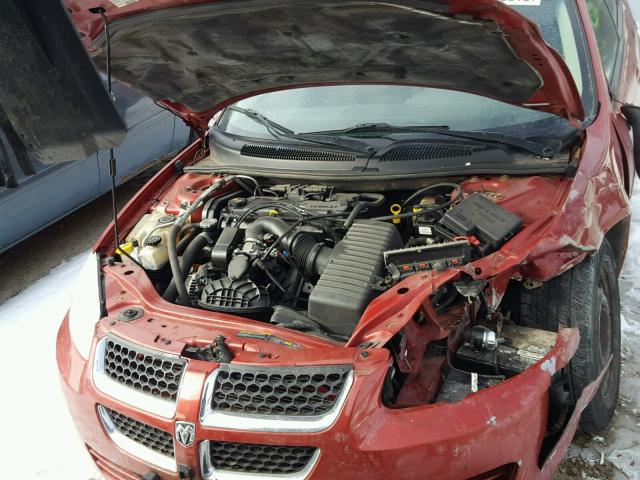 1B3EL46X45N696480 - 2005 DODGE STRATUS SX RED photo 7